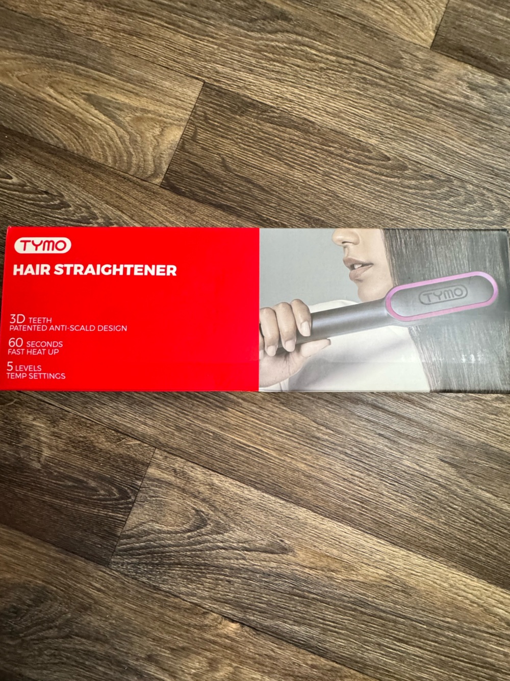 TYMO Pink Hair Straightener brush - Portable Styling Tool